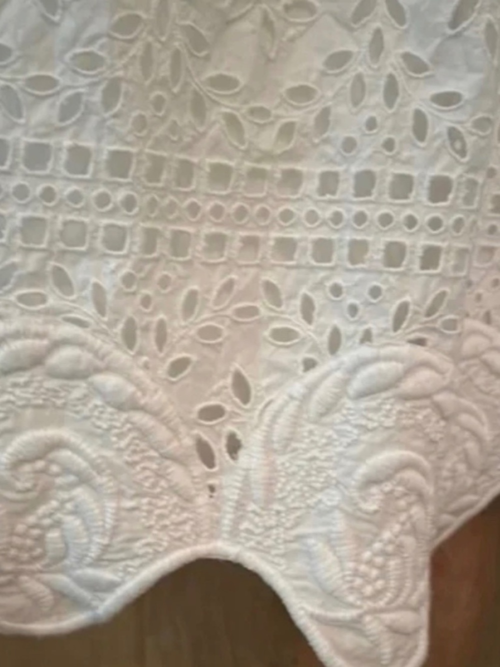 NWT RHODE Rosa Eyelet Midi Dress White Soleil Anthropologie Medium Resort - Picture 9 of 11